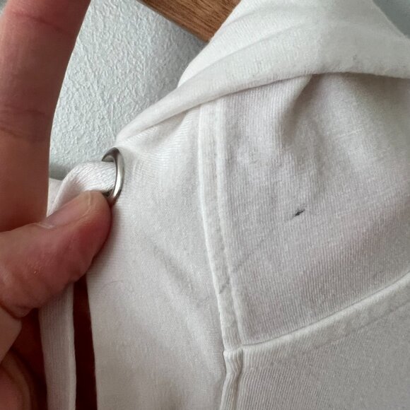 Coolibar UPF UV Sun Protection White Hooded Swim Cover Women's Size Large - Picture 5 of 9